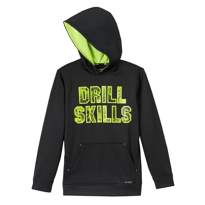 Boys 8-20 Tek Gear Drill Skills Hoodie, Boy's, Size: Xl, Black
