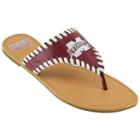 Women's Mississippi State Bulldogs Stitched Flip-flops, Size: 6, Dark Red
