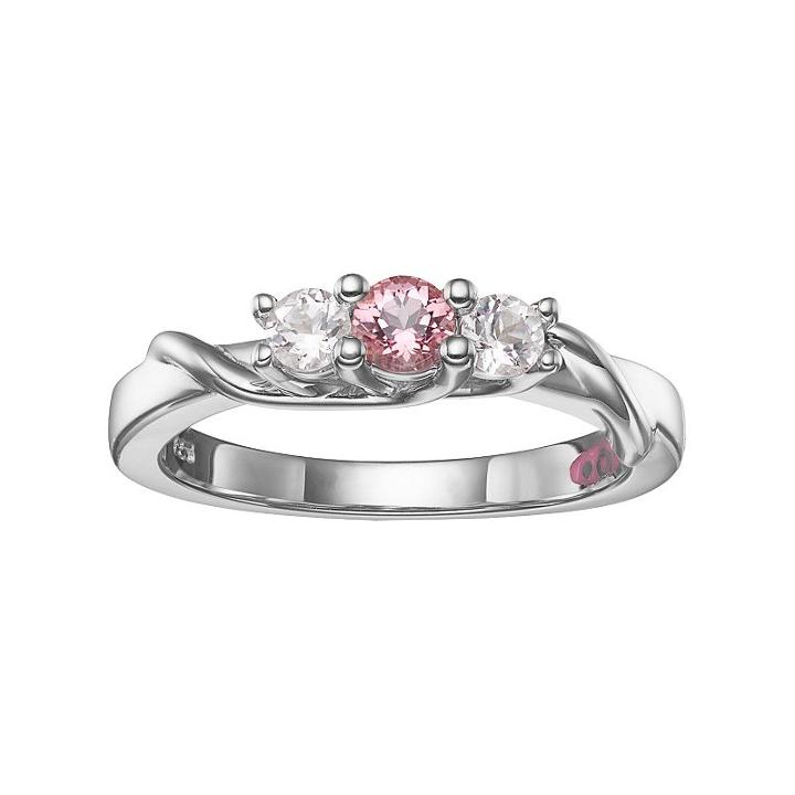 Survivor Collection Joanna Topaz 3-stone Ring, Women's, Size: 6, Pink