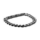 Lynx Men's Stainless Steel Curb Chain Bracelet, Size: 9, Black