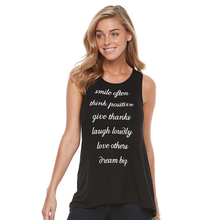 Women's Apt. 9&reg; Graphic Tank, Size: Medium, Oxford