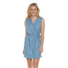 Women's Sonoma Goods For Life&trade; Ruffle Chambray Shift Dress, Size: Small, Med Blue