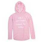 Girls 7-16 Harper & Elliott Hooded Hatchi Graphic Tee, Size: Medium, Light Pink