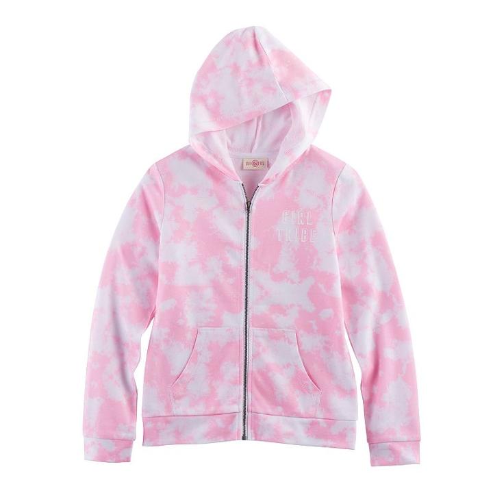 Girls 7-16 So&reg; Zip-up Graphic Hoodie, Size: 16, Pink Other