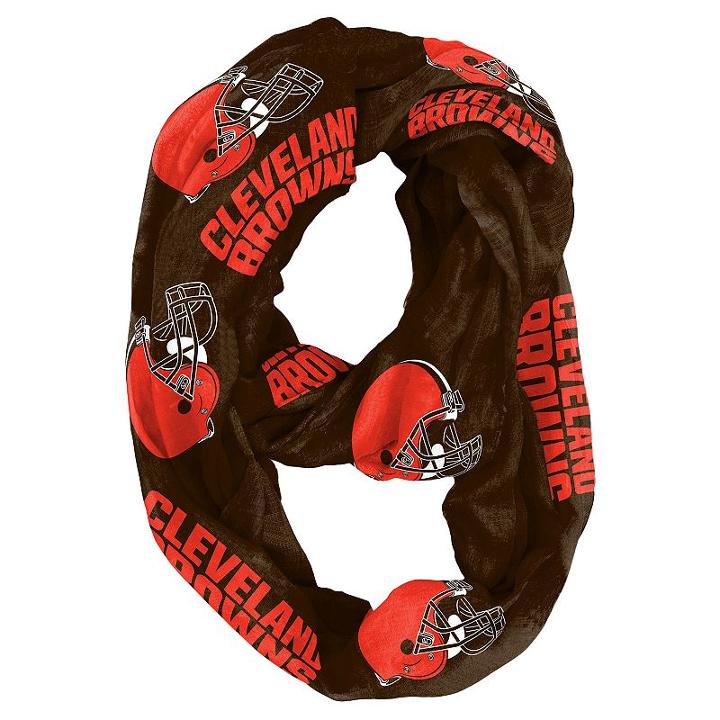 Cleveland Browns Sheer Infinity Scarf, Women's, Brown