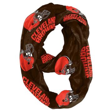 Cleveland Browns Sheer Infinity Scarf, Women's, Brown