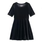 Girls 4-10 Jumping Beans&reg; Velour Skater Dress, Size: 4, Black