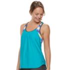 Women's Zeroxposur 2-in-1 Racerback Tankini Top, Size: 8, Blue