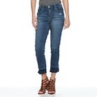 Women's Seven7 Wide Release-hem Skinny Jeans, Size: 16, Med Blue