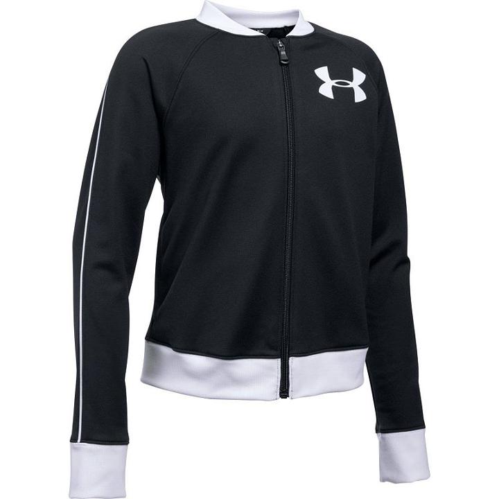 Girls 7-16 Under Armour Tricot Track Jacket, Size: Small, Black