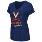 Women's Campus Heritage Virginia Cavaliers V-neck Tee, Size: Large, Blue Other
