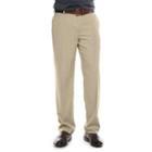 Big & Tall Grand Slam Ultimate Performance Flat-front Pants, Men's, Size: 46x34, Beige Oth