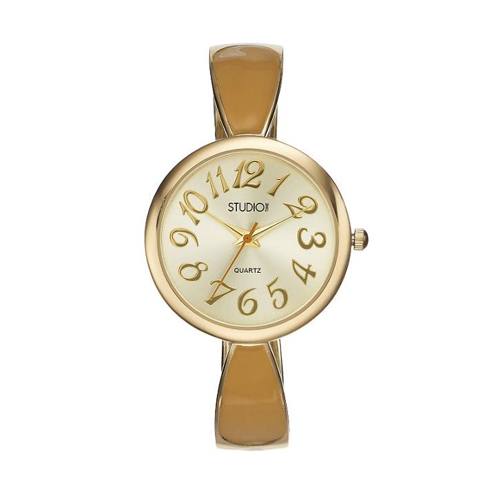 Studio Time Women's Enameled Cuff Watch, Multicolor
