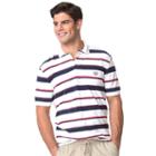 Men's Chaps Classic-fit Striped Stretch Polo, Size: Large, White