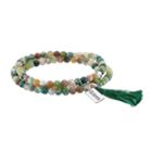 Healing Stone Jasper Bead & Balance Charm Wrap Bracelet, Women's, Green