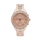 Jennifer Lopez Women's Crystal Stainless Steel Watch, Size: Medium, Light Pink