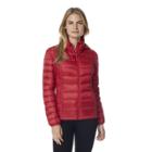 Women's Heat Keep Down Hooded Puffer Jacket, Size: Large, Med Red