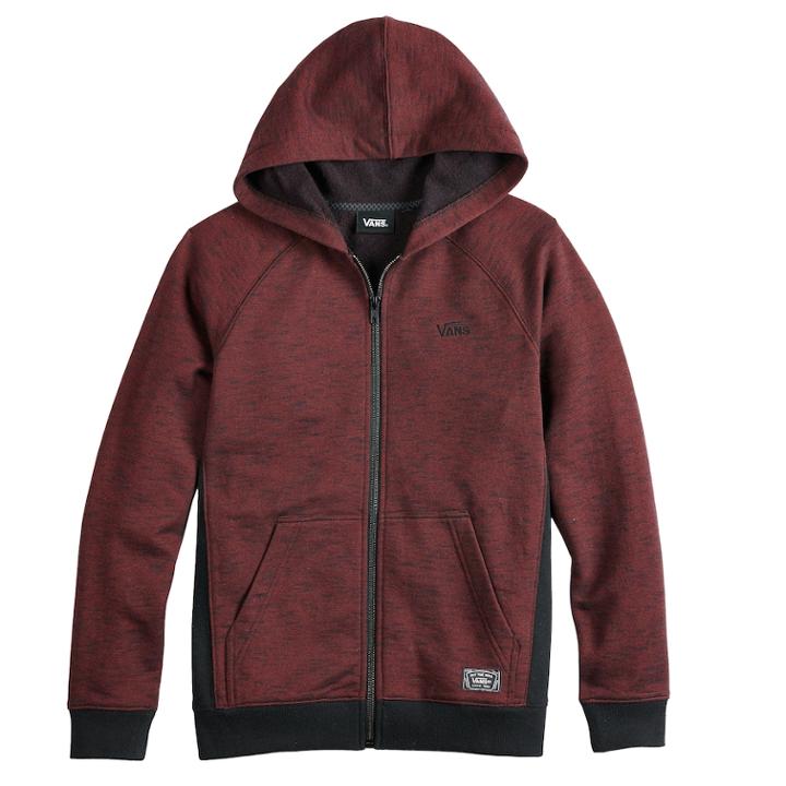Boys 8-20 Vans Full-zip Hoodie, Size: Small, Med Brown
