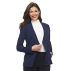 Women's Dana Buchman Draped Jacket, Size: Xl, Blue (navy)