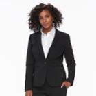 Women's Apt. 9&reg; Torie Solid Blazer, Size: 10, Black