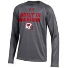 Boys 8-20 Under Armour Wisconsin Badgers Tech Long-sleeve Tee, Size: S 8, Grey
