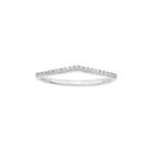 14k White Gold 1/10 Carat T.w. Diamond Shadow Wedding Ring, Women's, Size: 9