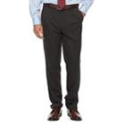 Big & Tall Chaps Classic-fit Performance Pleated Dress Pants, Men's, Size: 48x30, Black