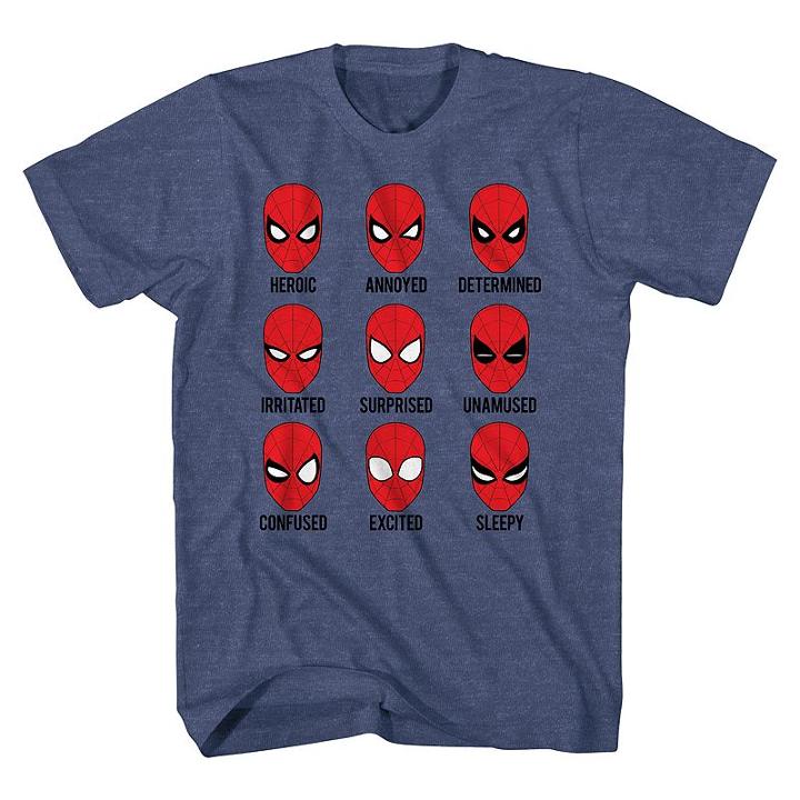 Boys 8-20 Marvel Spider-man Moods Tee, Size: Xl, Brt Blue