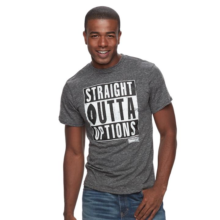Men's Straight Outta Options Tee, Size: Medium, Dark Grey