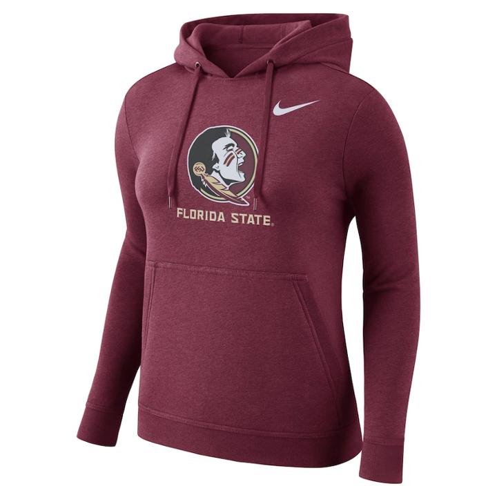 Women's Nike Florida State Seminoles Fleece Hoodie, Size: Large, Dark Red