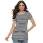 Women's Apt. 9&reg; Essential High-low Tunic, Size: Xs, Black