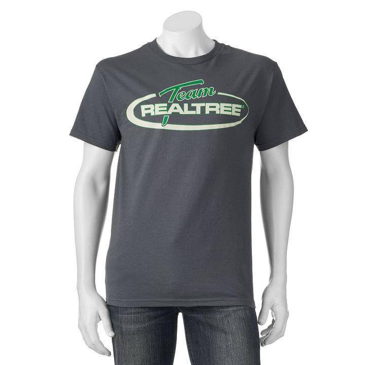 Men's Realtree Team Realtree Tee, Size: Medium, Grey (charcoal)