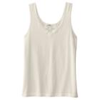 Plus Size Cuddl Duds Softech Venice Lace-trim V-neck Tank, Women's, Size: 1xl, Lt Beige