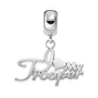 Insignia Collection Sterling Silver I Love My Trooper Charm, Women's, Grey