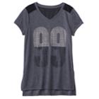 Girls Plus Size So&reg; Blocked Mesh Tee, Size: 18 1/2, Dark Grey