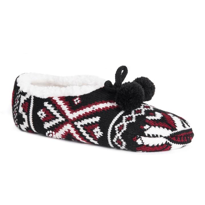 Women's Muk Luks Knit Ballet Slippers, Size: S-m, Black
