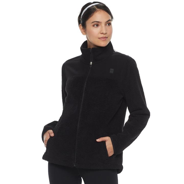 Women's Fila Sport&reg; Movimento Fleece Jacket, Size: Large, Black