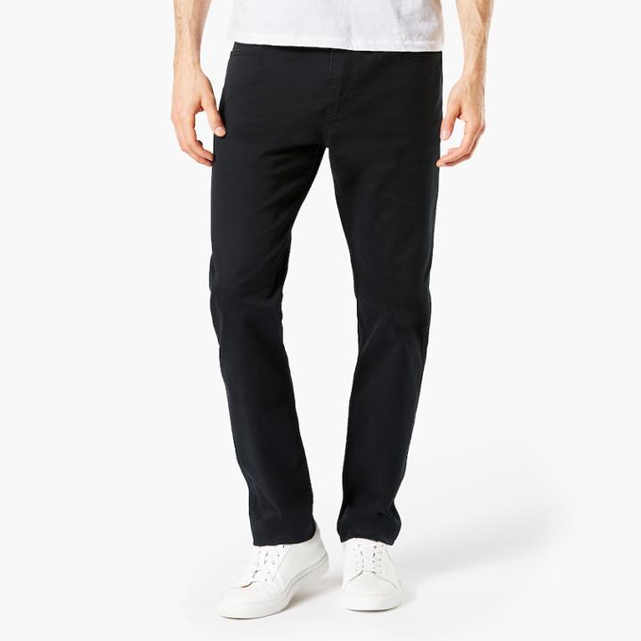 Men's Dockers&reg; Jean Cut Khaki All Seasons Slim-fit Tech Pants D1, Size: 36x30, Black
