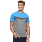 Men's Urban Pipeline&reg; Cheveron Colorblock Tee, Size: Large, Blue (navy)