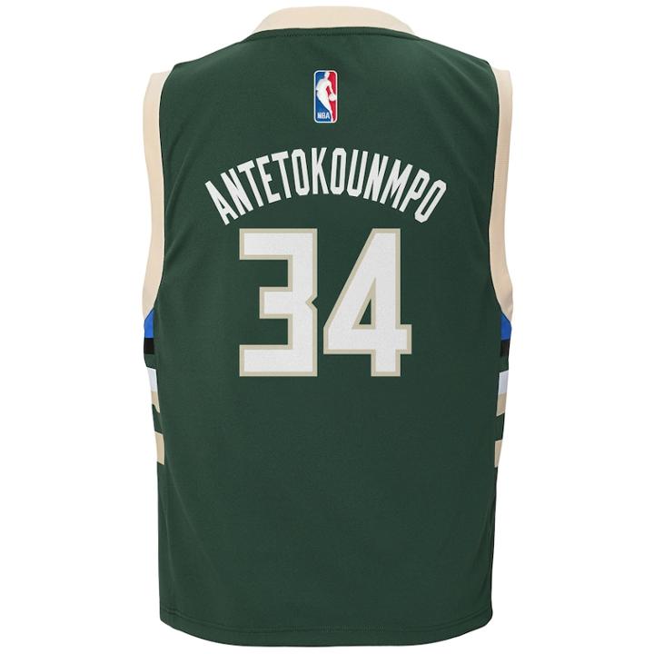Boys 8-20 Milwaukee Bucks Giannis Antetokounmpo Replica Road Jersey, Size: L 14-16, Green