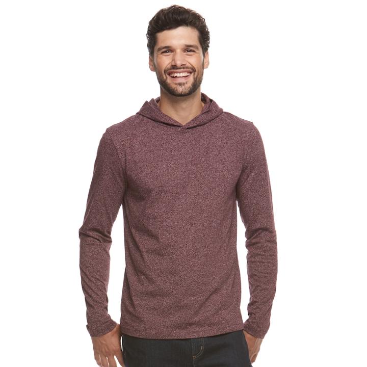 Men's Apt. 9&reg; Marled Hooded Tee, Size: Xxl, Purple