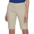 Women's Elle&trade; Bermuda Shorts, Size: Xxl, Beig/green (beig/khaki)