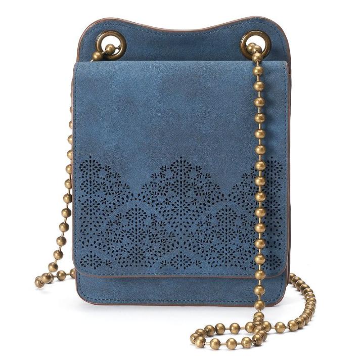T-shirt & Jeans Laser-cut Mini Crossbody Bag, Women's, Blue