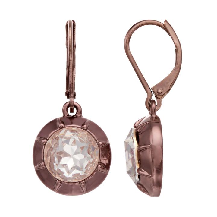 Simply Vera Vera Wang Pink Simulated Crystal Drop Earrings, Women's