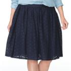 Plus Size Chaps Lace Skirt, Women's, Size: 1xl, Blue (navy)