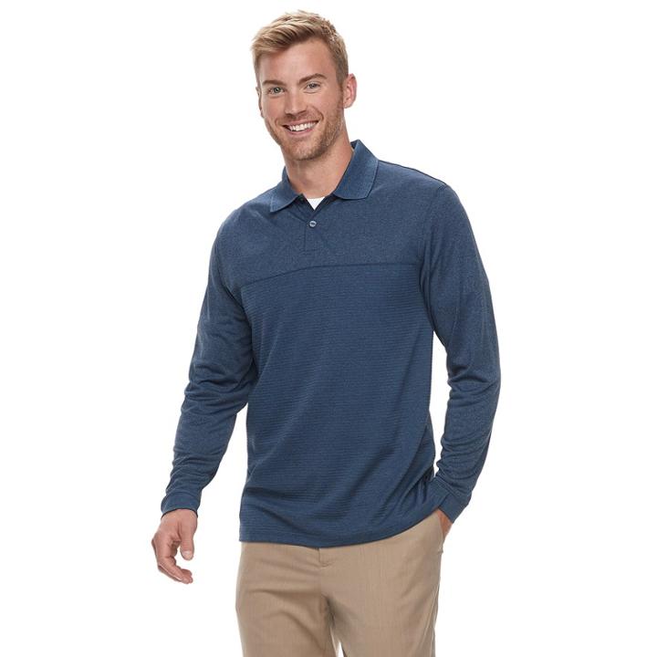 Men's Haggar&reg; Cool 18&reg; Pro Classic-fit Performance Polo, Size: Xl, Brown Over