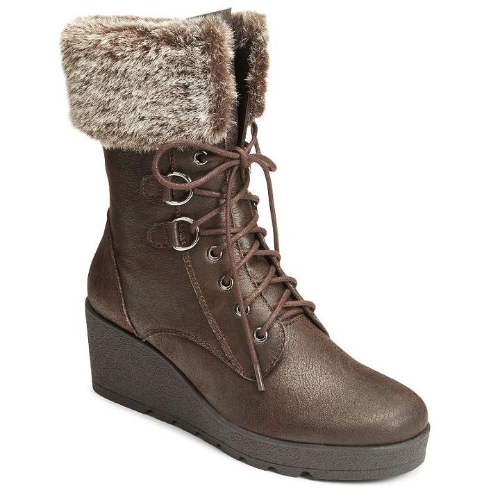 A2 By Aerosoles Color Range Women's Wedge Winter Boots, Size: Medium (9), Brown Oth