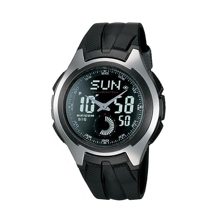 Casio Men's Analog & Digital Chronograph Sport Watch - Aq160w-1bv, Black