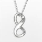 Sterling Silver Infinity Pendant, Women's, Size: 18, Grey