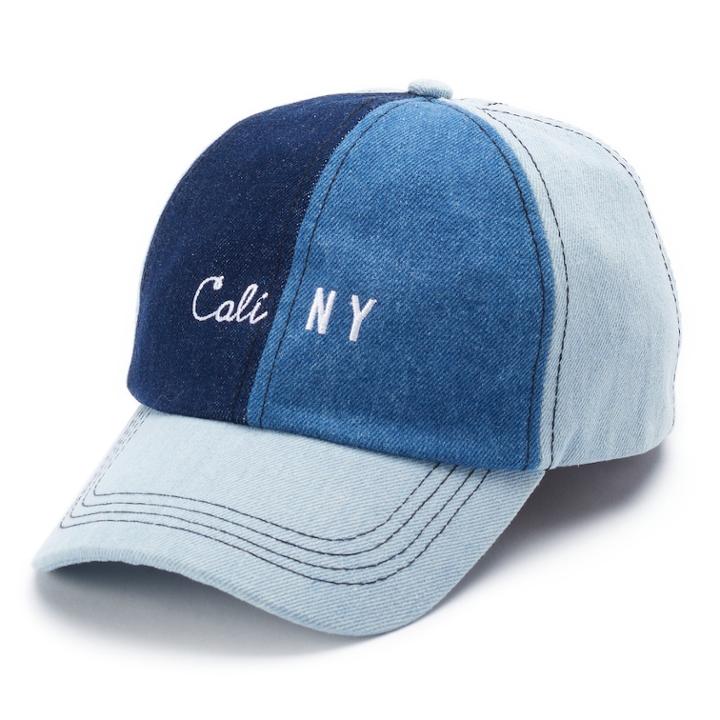 Women's So&reg; Mixed Denim Cali Ny Baseball Cap, Dark Blue